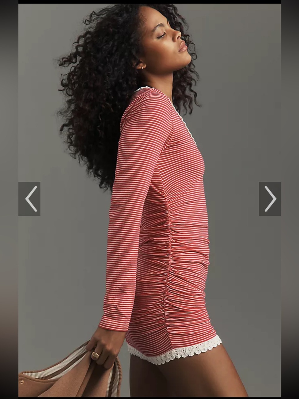DAILY PRACTICE LONG-SLEEVE LACE-UP MINI DRESS
